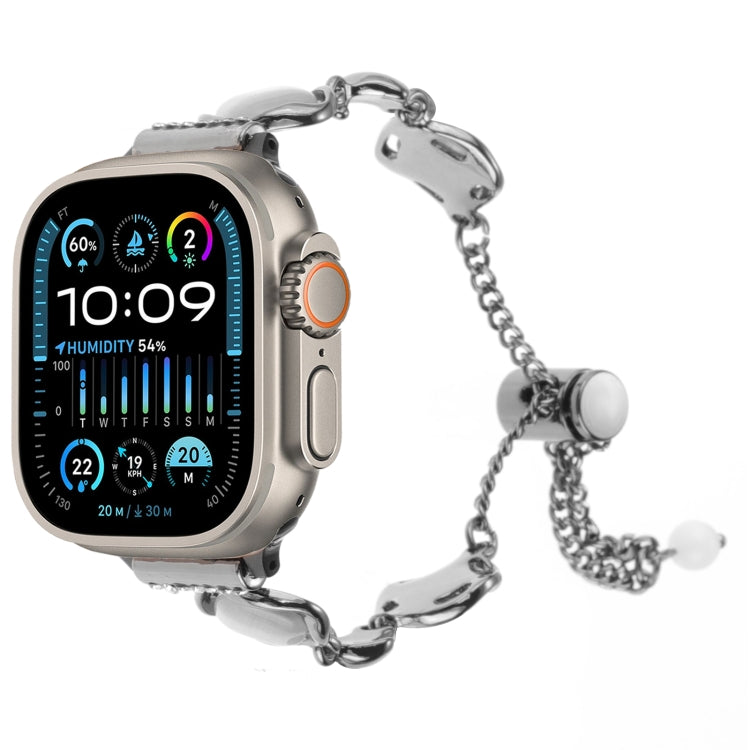Cinturino per orologio con bracciale a catena in metallo conchiglia, For Apple Watch SE 2023 44mm, For Apple Watch SE 2023 40mm, For Apple Watch Ultra 2 49mm, For Apple Watch Series 9 45mm, For Apple Watch Series 9 41mm, For Apple Watch Ultra 49mm