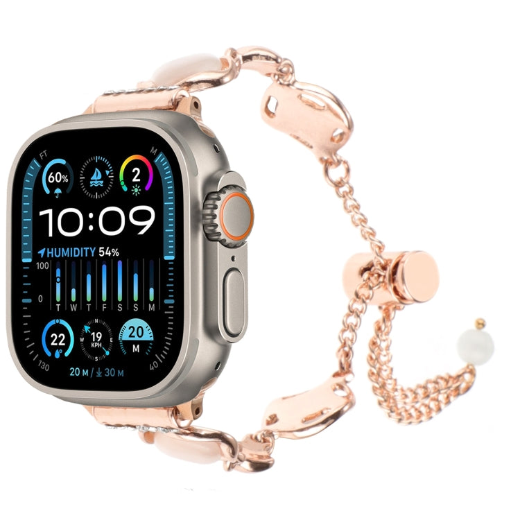Cinturino per orologio con bracciale a catena in metallo conchiglia, For Apple Watch SE 2023 44mm, For Apple Watch SE 2023 40mm, For Apple Watch Ultra 2 49mm, For Apple Watch Series 9 45mm, For Apple Watch Series 9 41mm, For Apple Watch Ultra 49mm