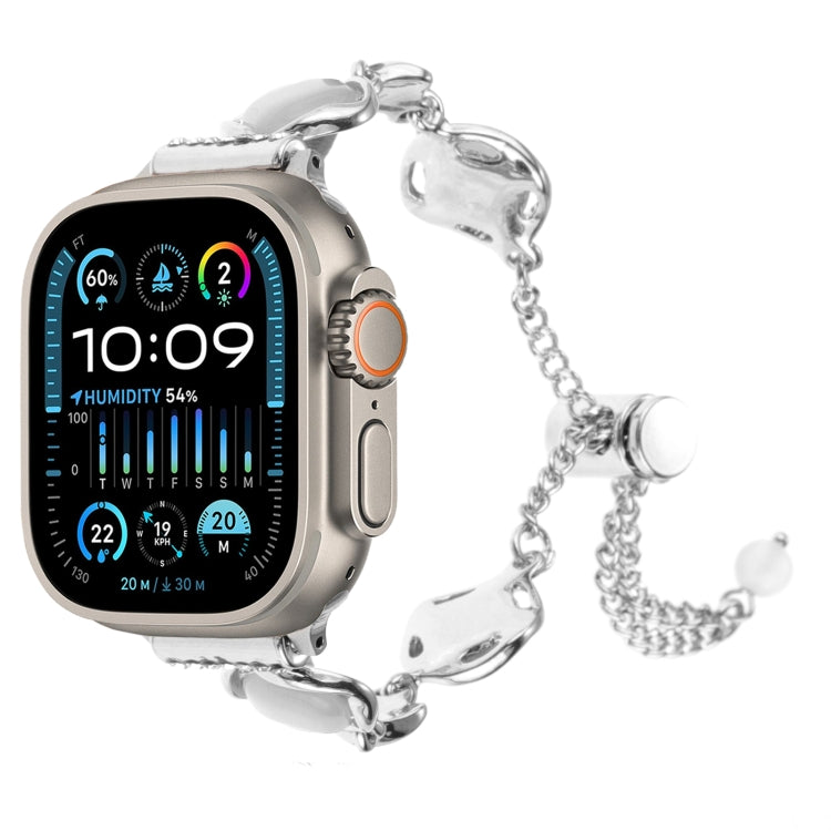 Cinturino per orologio con bracciale a catena in metallo conchiglia, For Apple Watch SE 2023 44mm, For Apple Watch SE 2023 40mm, For Apple Watch Ultra 2 49mm, For Apple Watch Series 9 45mm, For Apple Watch Series 9 41mm, For Apple Watch Ultra 49mm