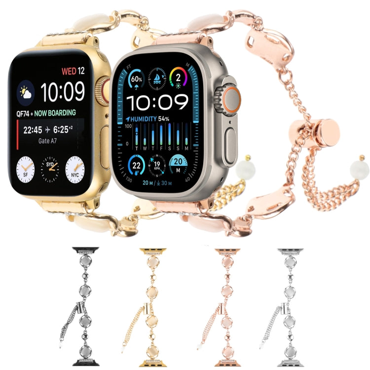Cinturino per orologio con bracciale a catena in metallo conchiglia, For Apple Watch Series 8 41mm, For Apple Watch Series 8 45mm, For Apple Watch SE 2022 40mm, For Apple Watch SE 2022 44mm, For Apple Watch Series 7 41mm, For Apple Watch Series 7 45mm