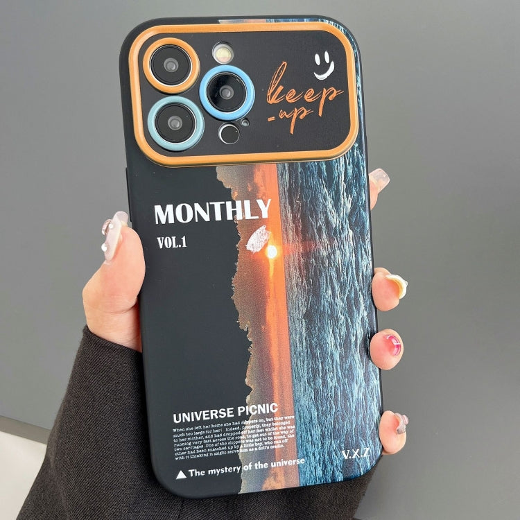 Custodia per telefono in TPU con finestra grande con motivo scenario, For iPhone 14 Pro, For iPhone 14 Pro Max, For iPhone 13 Pro Max, For iPhone 13 Pro