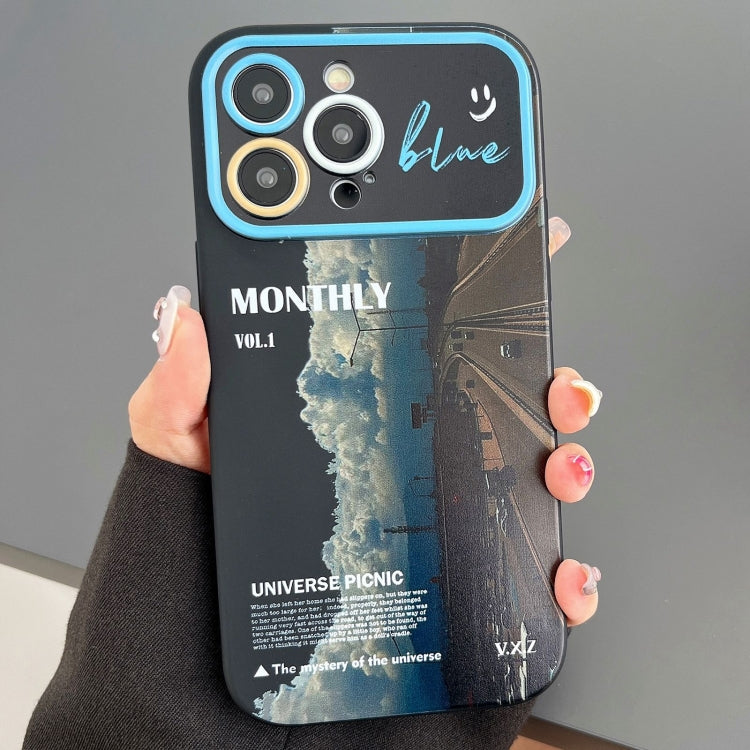 Custodia per telefono in TPU con finestra grande con motivo scenario, For iPhone 14 Pro, For iPhone 14 Pro Max, For iPhone 13 Pro Max, For iPhone 13 Pro