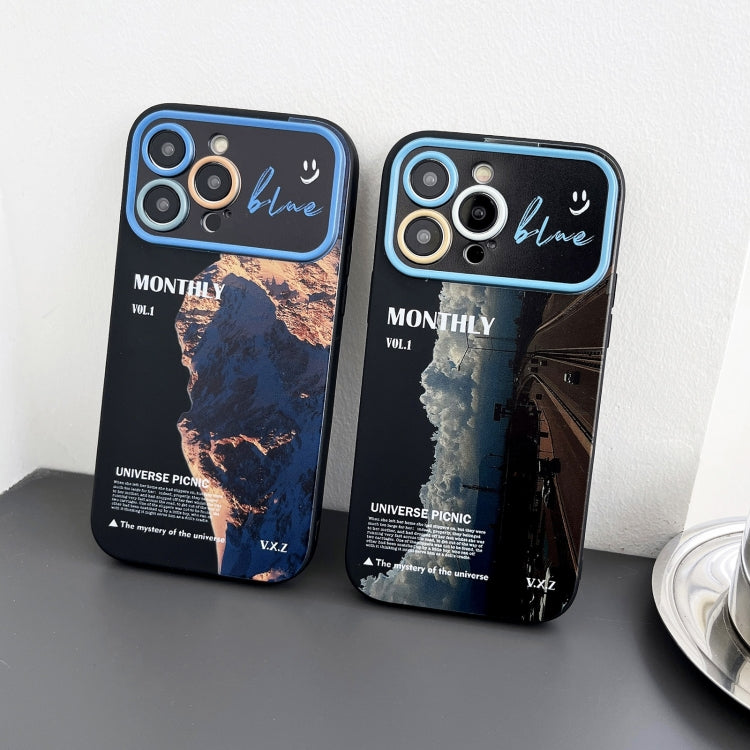 Custodia per telefono in TPU con finestra grande con motivo scenario, For iPhone 14 Pro, For iPhone 14 Pro Max, For iPhone 13 Pro Max, For iPhone 13 Pro