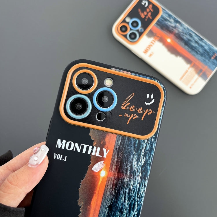 Custodia per telefono in TPU con finestra grande con motivo scenario, For iPhone 14 Pro, For iPhone 14 Pro Max, For iPhone 13 Pro Max, For iPhone 13 Pro
