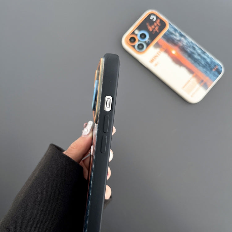 Custodia per telefono in TPU con finestra grande con motivo scenario, For iPhone 14 Pro, For iPhone 14 Pro Max, For iPhone 13 Pro Max, For iPhone 13 Pro