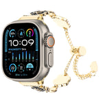 Cinturino per orologio con cinturino a catena in metallo Camelia, For Apple Watch SE 2023 44mm, For Apple Watch SE 2023 40mm, For Apple Watch Ultra 2 49mm, For Apple Watch Series 9 45mm, For Apple Watch Series 9 41mm, For Apple Watch Ultra 49mm