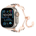Cinturino per orologio con cinturino a catena in metallo Camelia, For Apple Watch SE 2023 44mm, For Apple Watch SE 2023 40mm, For Apple Watch Ultra 2 49mm, For Apple Watch Series 9 45mm, For Apple Watch Series 9 41mm, For Apple Watch Ultra 49mm