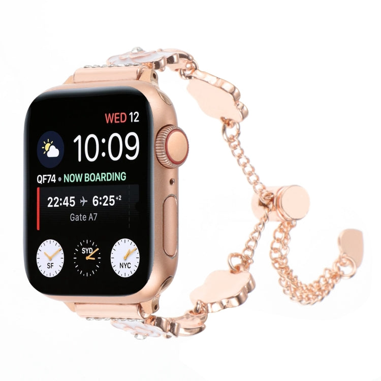 Cinturino per orologio con cinturino a catena in metallo Camelia, For Apple Watch 42mm, For Apple Watch 38mm