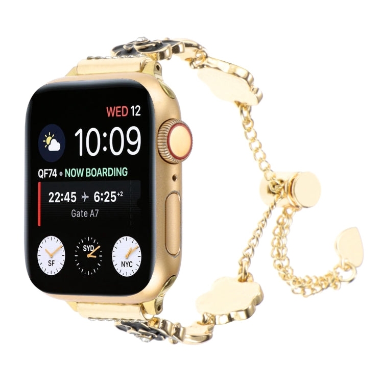 Cinturino per orologio con cinturino a catena in metallo Camelia, For Apple Watch 42mm, For Apple Watch 38mm
