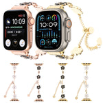Cinturino per orologio con cinturino a catena in metallo Camelia, For Apple Watch SE 2023 44mm, For Apple Watch SE 2023 40mm, For Apple Watch Ultra 2 49mm, For Apple Watch Series 9 45mm, For Apple Watch Series 9 41mm, For Apple Watch Ultra 49mm