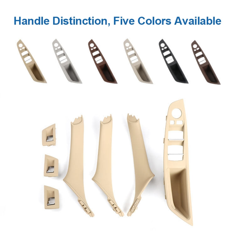 Per BMW F10 / F18 Serie 5 7 pezzi Maniglia interna per porte auto Tirare la copertura del rivestimento, 51417225874, Right Driving(Black), Right Driving(Beige Yellow), Right Driving(Beige White), Right Driving(Grey), Right Driving(Wine Red)            ...
