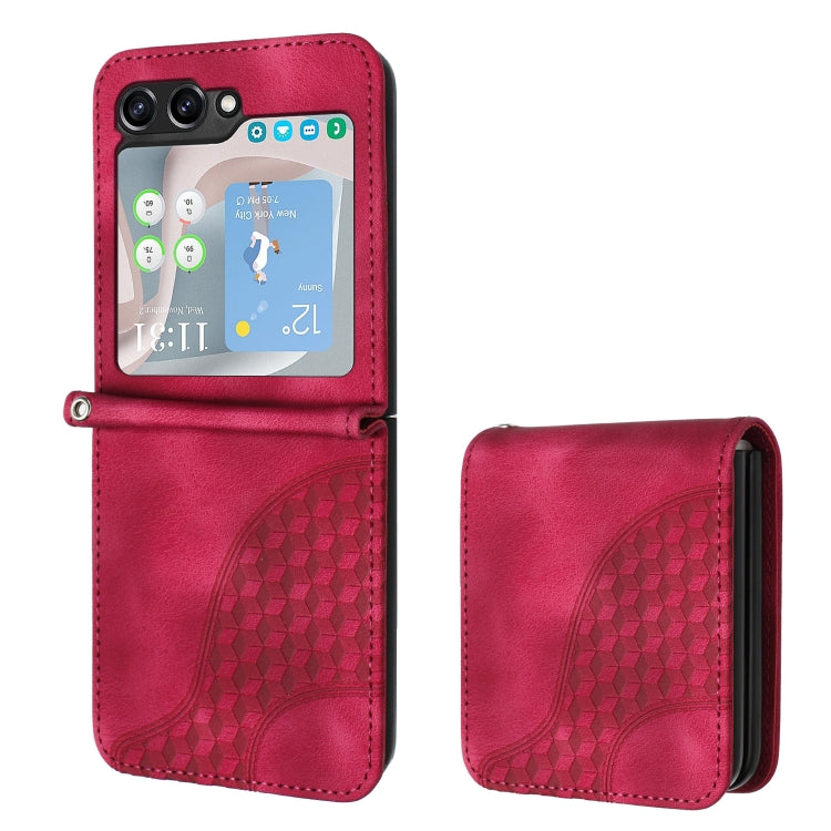 YX0060 Custodia in pelle per telefono con testa di elefante in rilievo con cordino, For Samsung Galaxy Z Fold5 5G, For Samsung Galaxy Z Flip5 5G, For Samsung Galaxy Z Fold4 5G