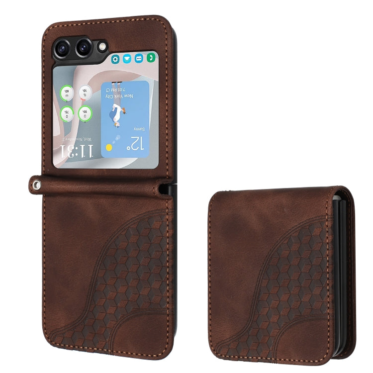 YX0060 Custodia in pelle per telefono con testa di elefante in rilievo con cordino, For Samsung Galaxy Z Fold5 5G, For Samsung Galaxy Z Flip5 5G, For Samsung Galaxy Z Fold4 5G