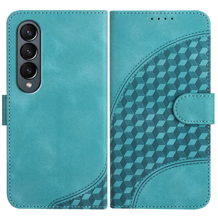 YX0060 Custodia in pelle per telefono con testa di elefante in rilievo con cordino, For Samsung Galaxy Z Fold5 5G, For Samsung Galaxy Z Flip5 5G, For Samsung Galaxy Z Fold4 5G