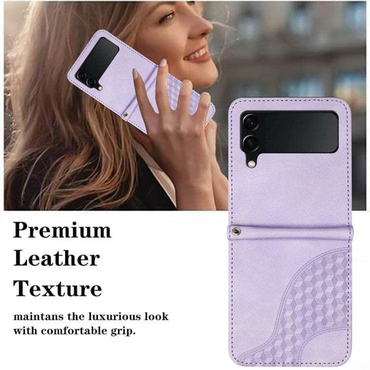 YX0060 Custodia in pelle per telefono con testa di elefante in rilievo con cordino, For Samsung Galaxy Z Flip4 5G, For Samsung Galaxy Z Flip3 5G, For Samsung Galaxy Z Fold3 5G