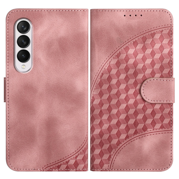 YX0060 Custodia in pelle per telefono con testa di elefante in rilievo con cordino, For Samsung Galaxy Z Flip4 5G, For Samsung Galaxy Z Flip3 5G, For Samsung Galaxy Z Fold3 5G