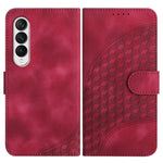 YX0060 Custodia in pelle per telefono con testa di elefante in rilievo con cordino, For Samsung Galaxy Z Flip4 5G, For Samsung Galaxy Z Flip3 5G, For Samsung Galaxy Z Fold3 5G