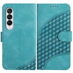 YX0060 Custodia in pelle per telefono con testa di elefante in rilievo con cordino, For Samsung Galaxy Z Flip4 5G, For Samsung Galaxy Z Flip3 5G, For Samsung Galaxy Z Fold3 5G