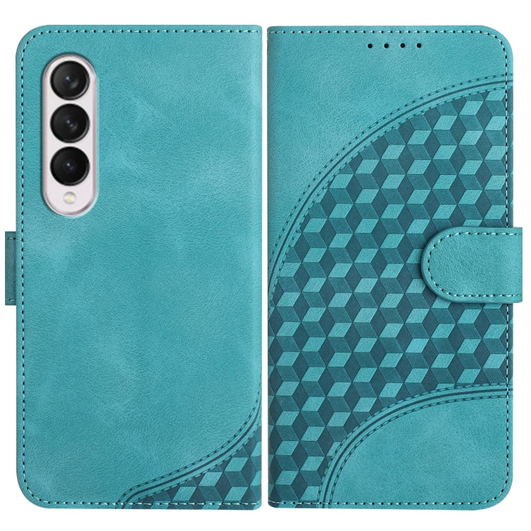 YX0060 Custodia in pelle per telefono con testa di elefante in rilievo con cordino, For Samsung Galaxy Z Flip4 5G, For Samsung Galaxy Z Flip3 5G, For Samsung Galaxy Z Fold3 5G