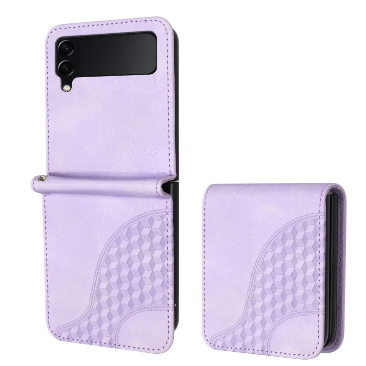 YX0060 Custodia in pelle per telefono con testa di elefante in rilievo con cordino, For Samsung Galaxy Z Flip4 5G, For Samsung Galaxy Z Flip3 5G, For Samsung Galaxy Z Fold3 5G