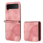 YX0060 Custodia in pelle per telefono con testa di elefante in rilievo con cordino, For Samsung Galaxy Z Flip4 5G, For Samsung Galaxy Z Flip3 5G, For Samsung Galaxy Z Fold3 5G