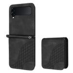 YX0060 Custodia in pelle per telefono con testa di elefante in rilievo con cordino, For Samsung Galaxy Z Flip4 5G, For Samsung Galaxy Z Flip3 5G, For Samsung Galaxy Z Fold3 5G