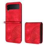 YX0060 Custodia in pelle per telefono con testa di elefante in rilievo con cordino, For Samsung Galaxy Z Flip4 5G, For Samsung Galaxy Z Flip3 5G, For Samsung Galaxy Z Fold3 5G