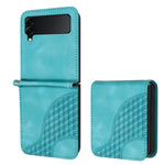 YX0060 Custodia in pelle per telefono con testa di elefante in rilievo con cordino, For Samsung Galaxy Z Flip4 5G, For Samsung Galaxy Z Flip3 5G, For Samsung Galaxy Z Fold3 5G