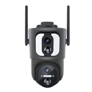 La telecamera WiFi solare binoculare ESCAM QF390 2x2MP supporta la registrazione vocale e di allarme bidirezionale, QF390