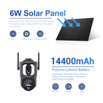 Telecamera WiFi solare binoculare ESCAM QF390 2x2MP