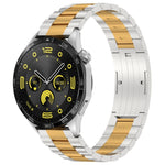 Cinturino per orologio in metallo con fibbia HW a tre ceppi, For Huawei Watch GT4 / GT3 / GT2 / GT 46mm