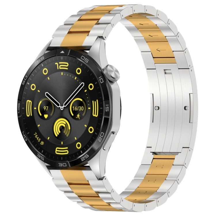 Cinturino per orologio in metallo con fibbia HW a tre ceppi, For Huawei Watch GT4 / GT3 / GT2 / GT 46mm