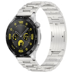 Cinturino per orologio in metallo con fibbia HW a tre ceppi, For Huawei Watch GT4 / GT3 / GT2 / GT 46mm