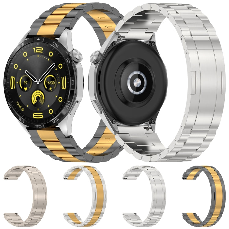 Cinturino per orologio in metallo con fibbia HW a tre ceppi, For Huawei Watch GT4 / GT3 / GT2 / GT 46mm
