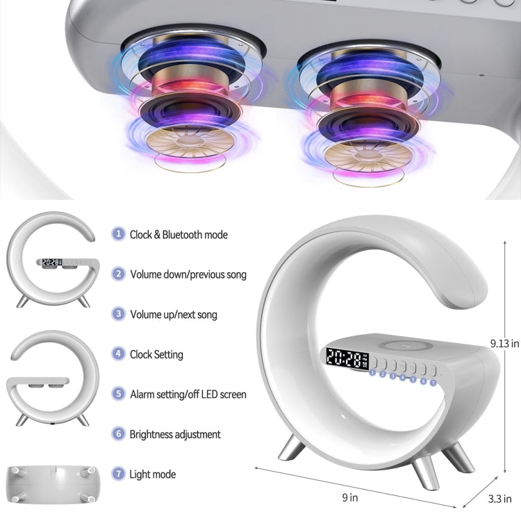 Altoparlante Bluetooth con caricabatterie wireless e luce ambient