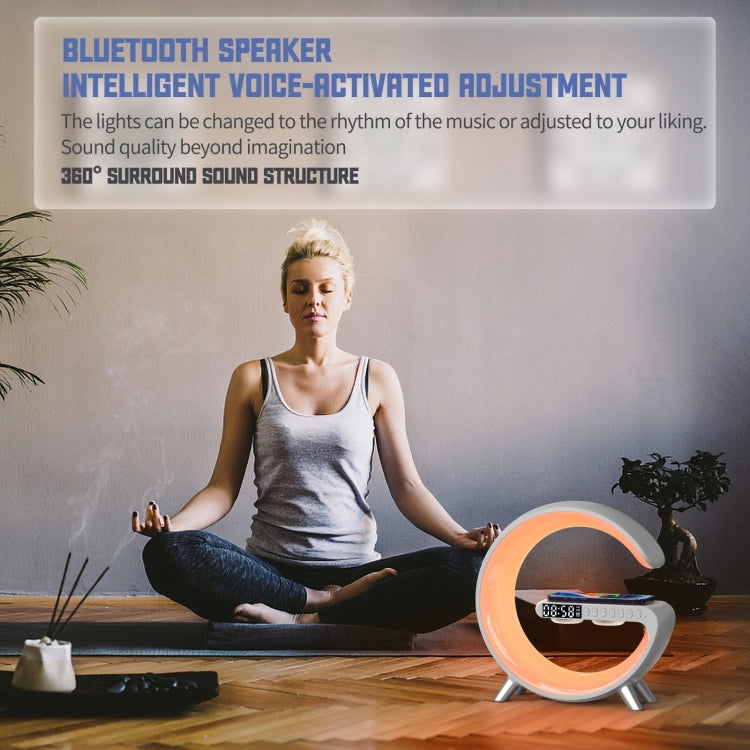 Altoparlante Bluetooth con caricabatterie wireless e luce ambient