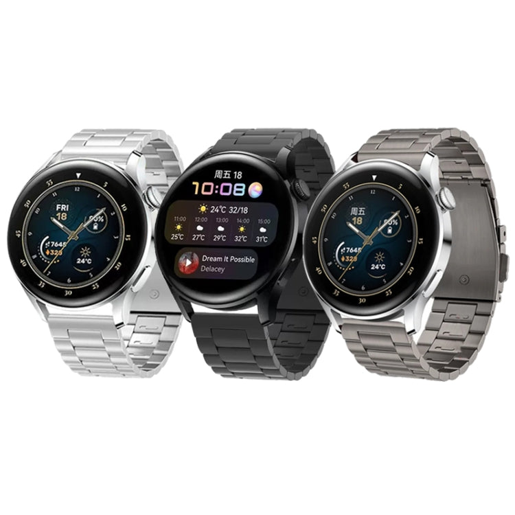 Cinturino per orologio in acciaio al titanio con fibbia piatta a tre ceppi, For Huawei Watch GT4 / GT3 / GT2 46mm