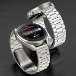Cinturino per orologio in acciaio al titanio con fibbia piatta a tre ceppi, For Huawei Watch GT4 / GT3 / GT2 46mm