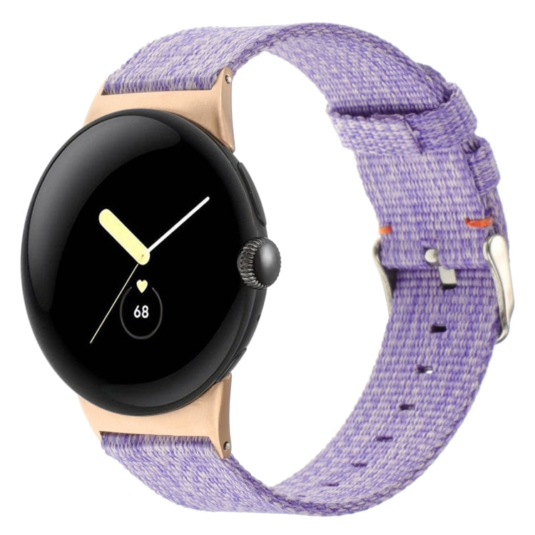 Cinturino per orologio in tela di nylon, For Google Pixel Watch 4 / 3 / 2 / 1 41mm