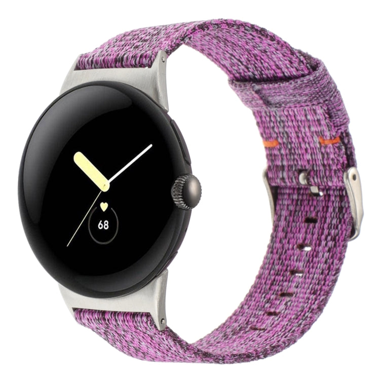 Cinturino per orologio in tela di nylon, For Google Pixel Watch 4 / 3 / 2 / 1 41mm