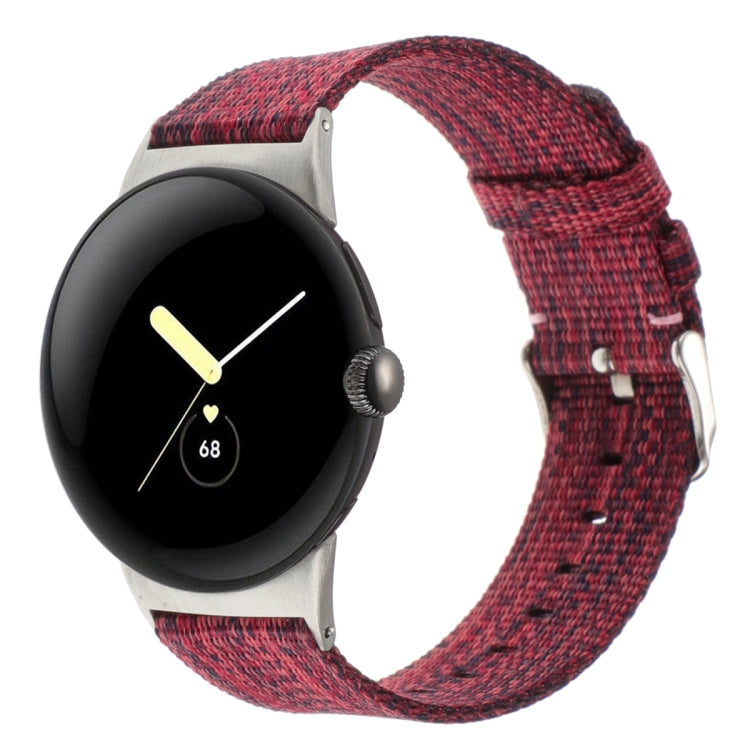 Cinturino per orologio in tela di nylon, For Google Pixel Watch 4 / 3 / 2 / 1 41mm