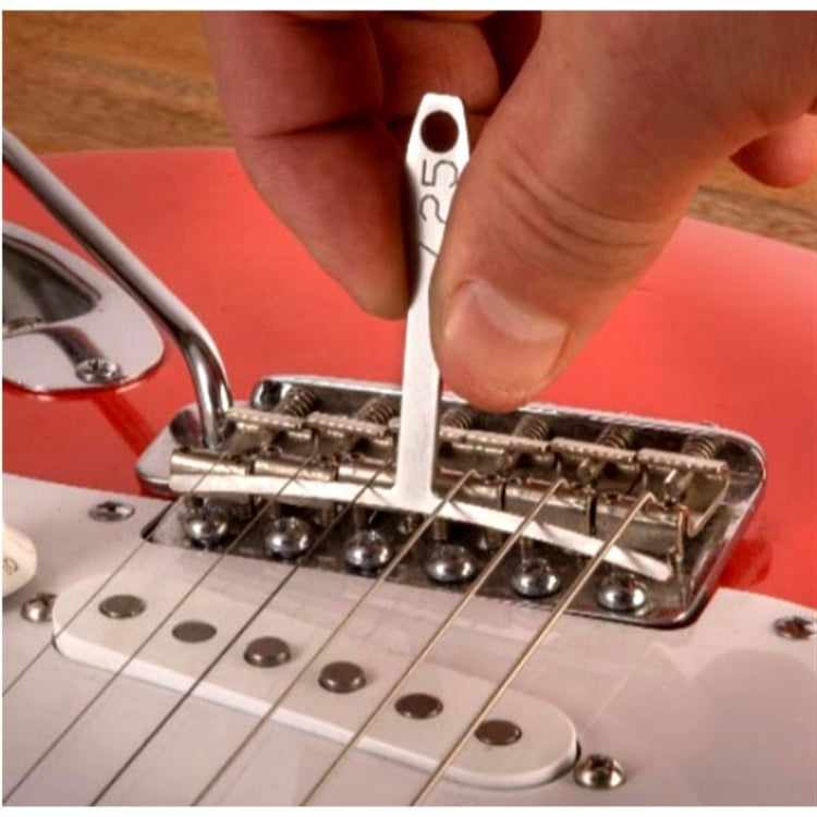 Righello a forma di T per chitarra 9 in 1, tastiera sul manico, radiante dei tasti, radiante delle corde, calibro di misurazione regolabile, 9 in 1 Guitar T Ruler