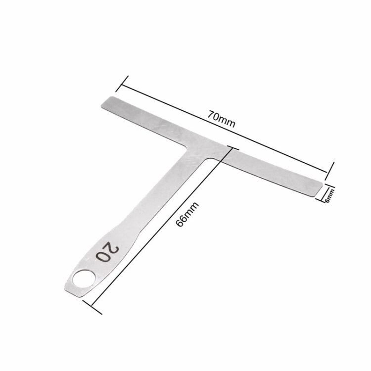 Righello a forma di T per chitarra 9 in 1, tastiera sul manico, radiante dei tasti, radiante delle corde, calibro di misurazione regolabile, 9 in 1 Guitar T Ruler