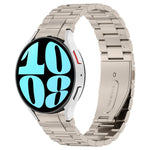 Cinturino per orologio in metallo a tre perline stile pulsante, For Samsung Galaxy Watch6/6 Classic/5/5 Pro