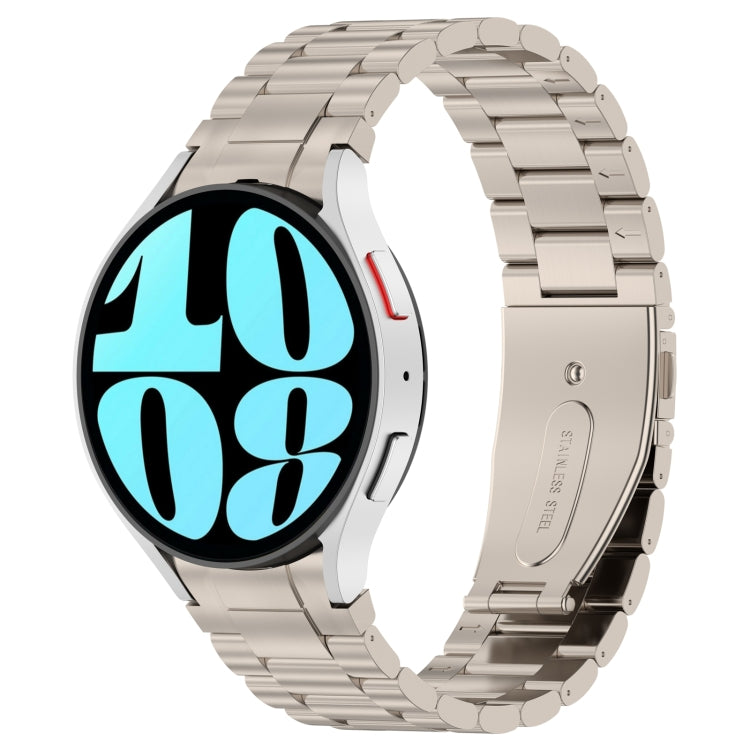 Cinturino per orologio in metallo a tre perline stile pulsante, For Samsung Galaxy Watch6/6 Classic/5/5 Pro
