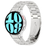 Cinturino per orologio in metallo a tre perline stile pulsante, For Samsung Galaxy Watch6/6 Classic/5/5 Pro