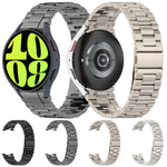 Cinturino per orologio in metallo a tre perline stile pulsante, For Samsung Galaxy Watch6/6 Classic/5/5 Pro
