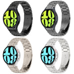 Cinturino per orologio in metallo a tre perline stile pulsante, For Samsung Galaxy Watch6/6 Classic/5/5 Pro