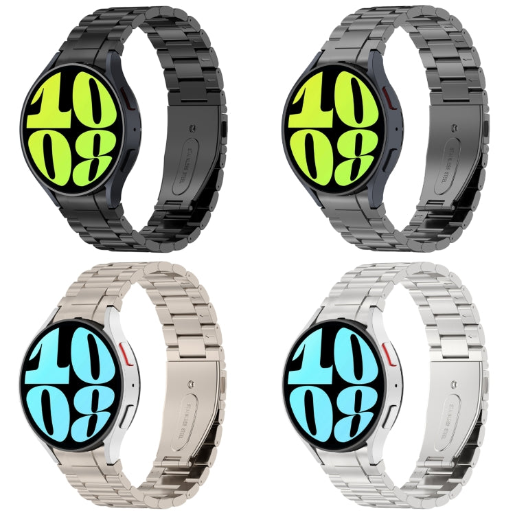 Cinturino per orologio in metallo a tre perline stile pulsante, For Samsung Galaxy Watch6/6 Classic/5/5 Pro