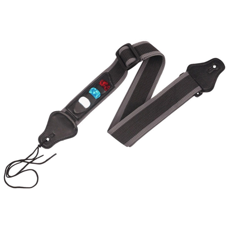 Tracolla per chitarra acustica ed elettrica con 3 plettri